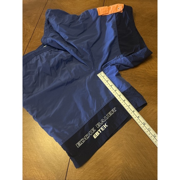 VTG Eddie Bauer EBTEK Men's L Blue Orange Shorts Swimming Trunks CA00665 WPL9647 - Picture 3 of 13